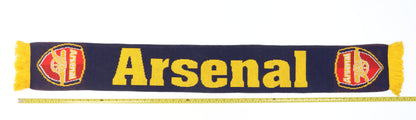 Arsenal Men Navy Yellow Acrylic Knit Football Scarf with Fringe