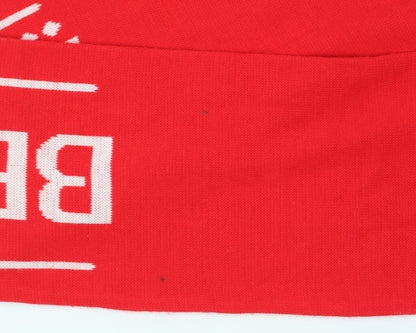 FIFA World Cup Belgium Red Acrylic Men's Rectangle Scarf with Fringe