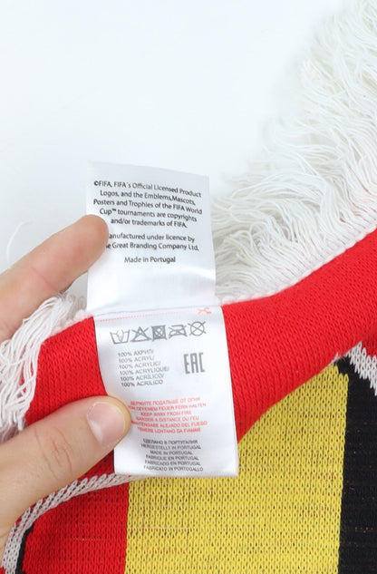 FIFA World Cup Belgium Red Acrylic Men's Rectangle Scarf with Fringe
