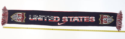 SportsScarf Men Red Blue Acrylic Football US Theme Knit Scarf