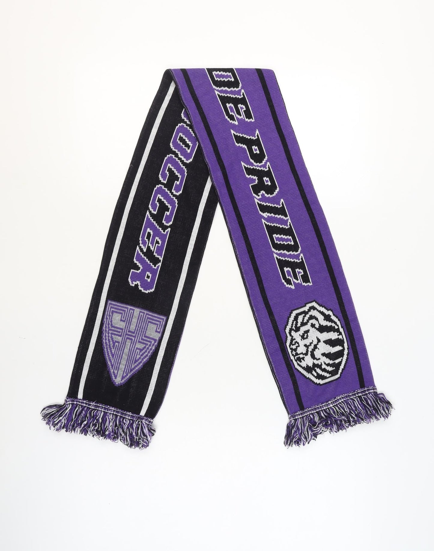 BandsScarf.com Men's Purple Black Knit Football Scarf One Size