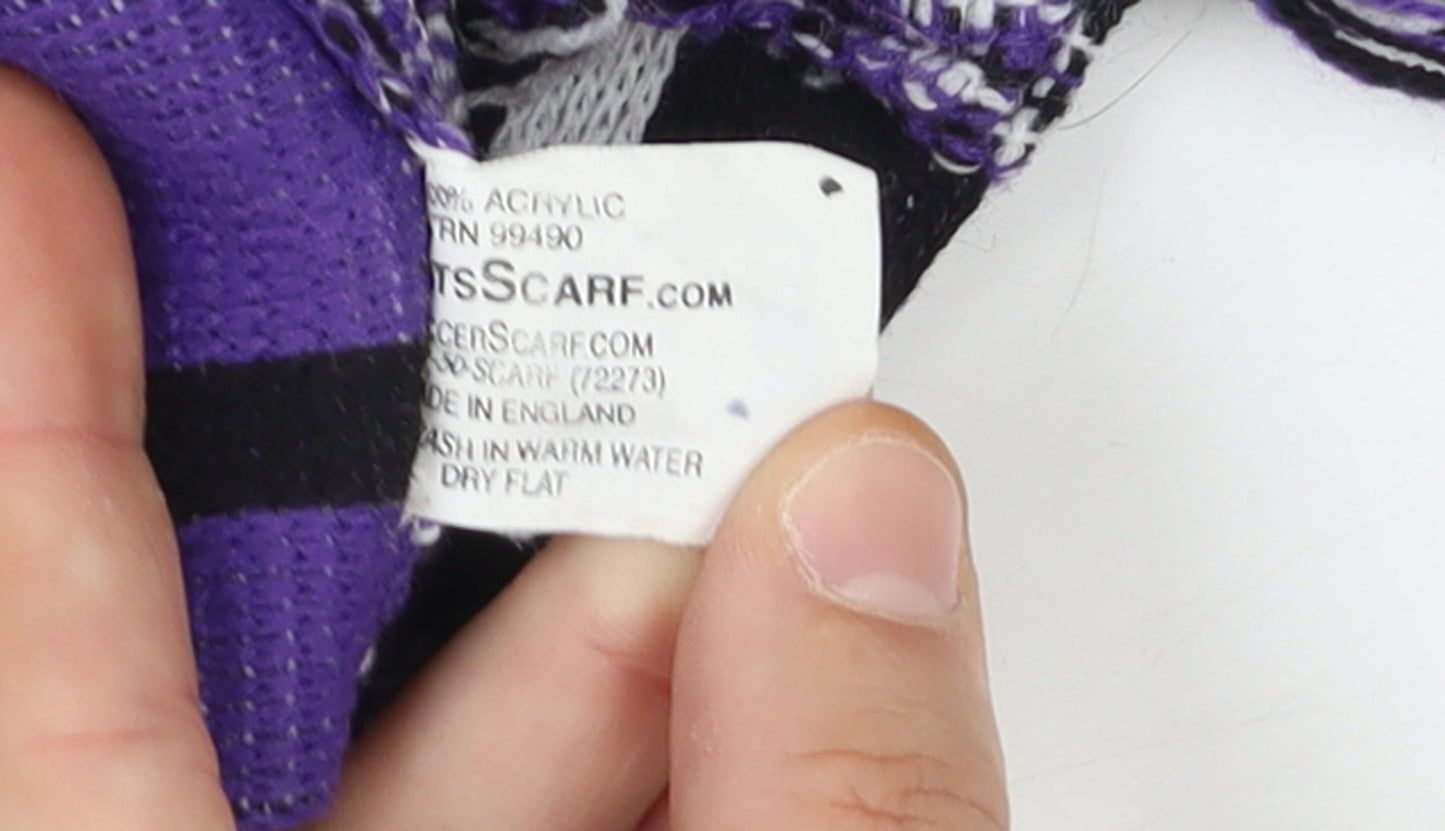 BandsScarf.com Men's Purple Black Knit Football Scarf One Size