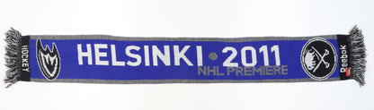 Reebok Men's Blue Grey NHL Premiere Helsinki 2011 Knitted Hockey Scarf