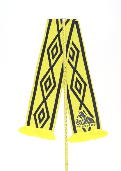 Umbro Men Yellow and Navy Knit Rectangle Scarf Terriers Design