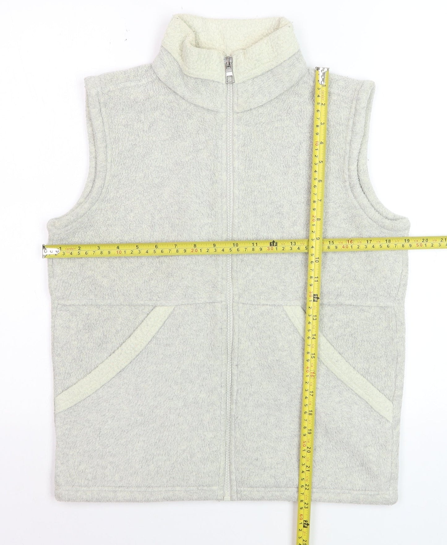 Marks and Spencer Women’s Grey Fleece Zip Waistcoat UK 8