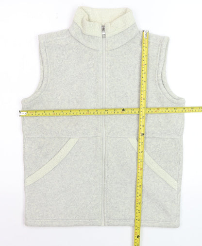Marks and Spencer Women’s Grey Fleece Zip Waistcoat UK 8