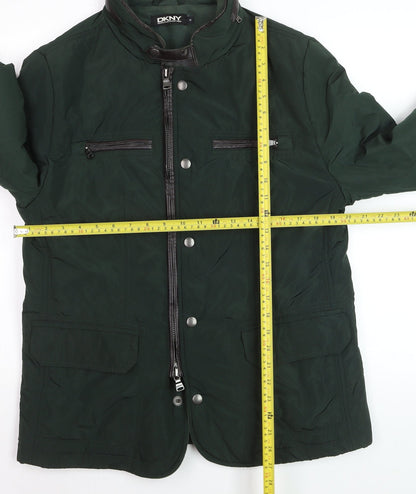DKNY Men's Green Medium Thermo Regulated Motorcycle Jacket