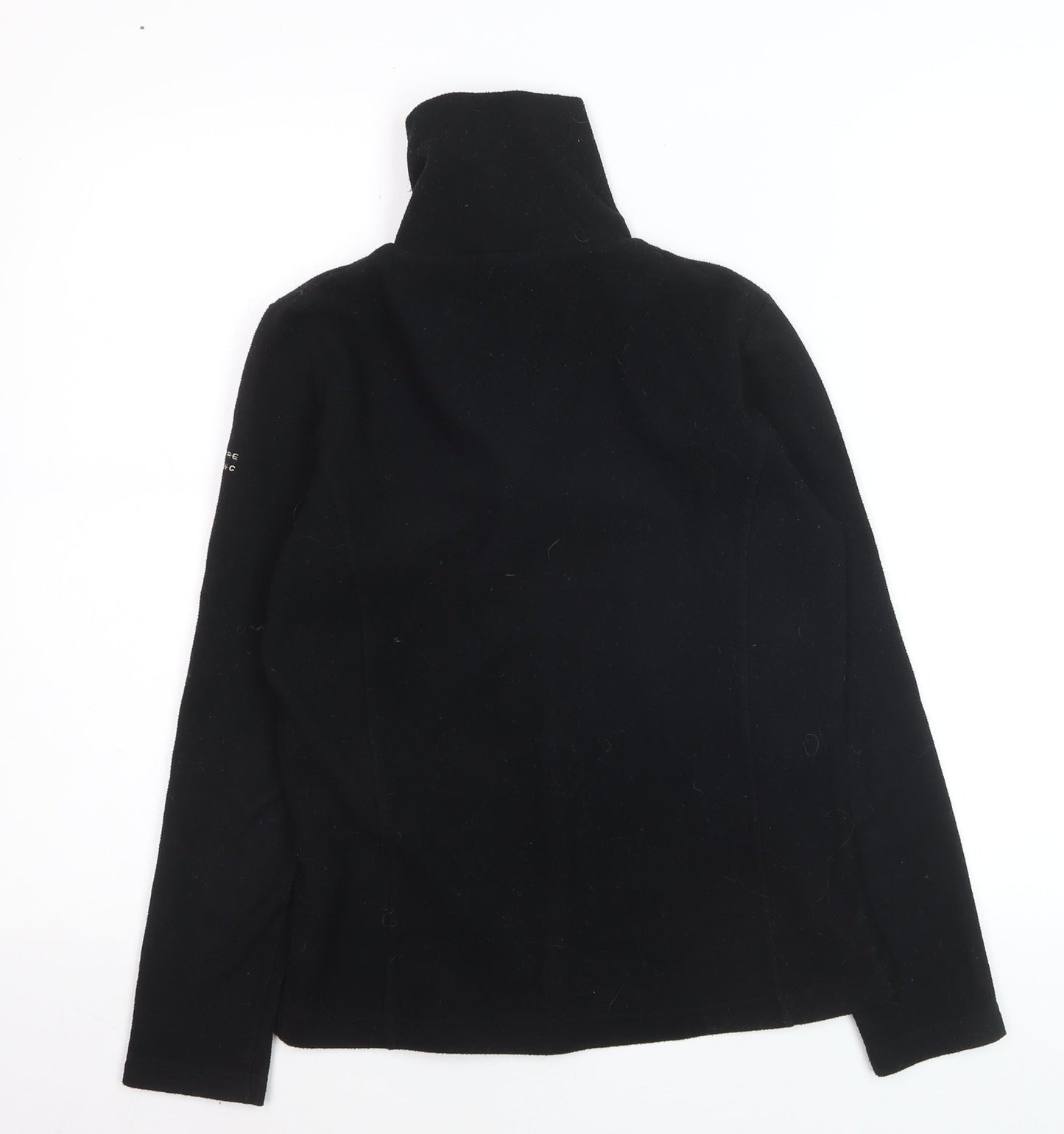 Poivre Blanc Women's Black Fleece Half Zip Pullover Sweatshirt M