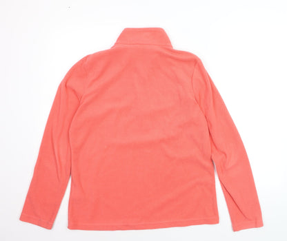 Regatta Great Outdoors Coral Pink 1/4 Zip Fleece Sweatshirt UK 12