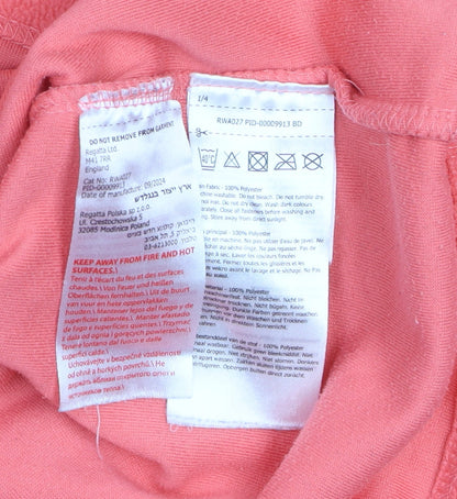 Regatta Great Outdoors Coral Pink 1/4 Zip Fleece Sweatshirt UK 12