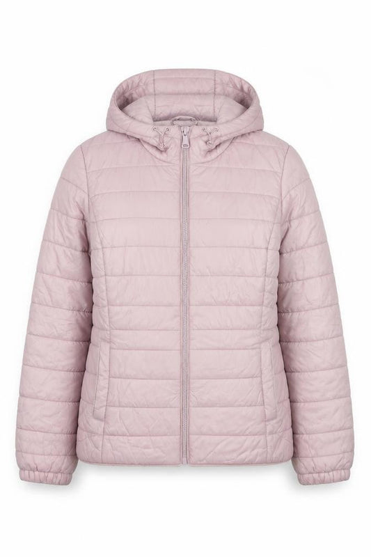 New Look Women's Pink Hooded Puffer Jacket Size 16