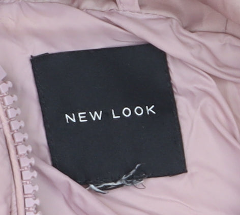 New Look Women's Pink Hooded Puffer Jacket Size 16