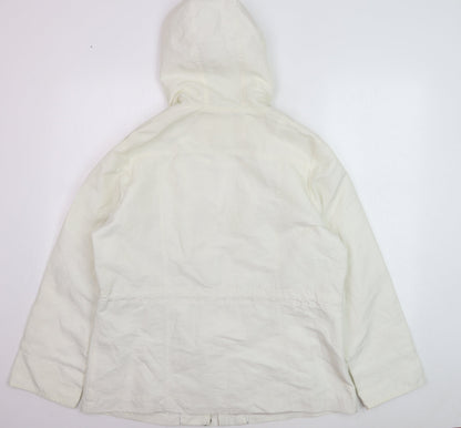Marks and Spencer Per Una Stormwear Ivory Hooded Jacket Women's Size 16