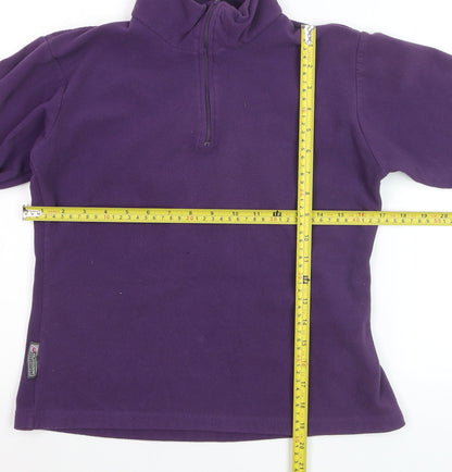 Outdoor Essentials Women's Purple Fleece 1/2 Zip Pullover Size 10