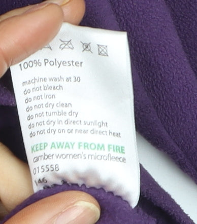 Outdoor Essentials Women's Purple Fleece 1/2 Zip Pullover Size 10