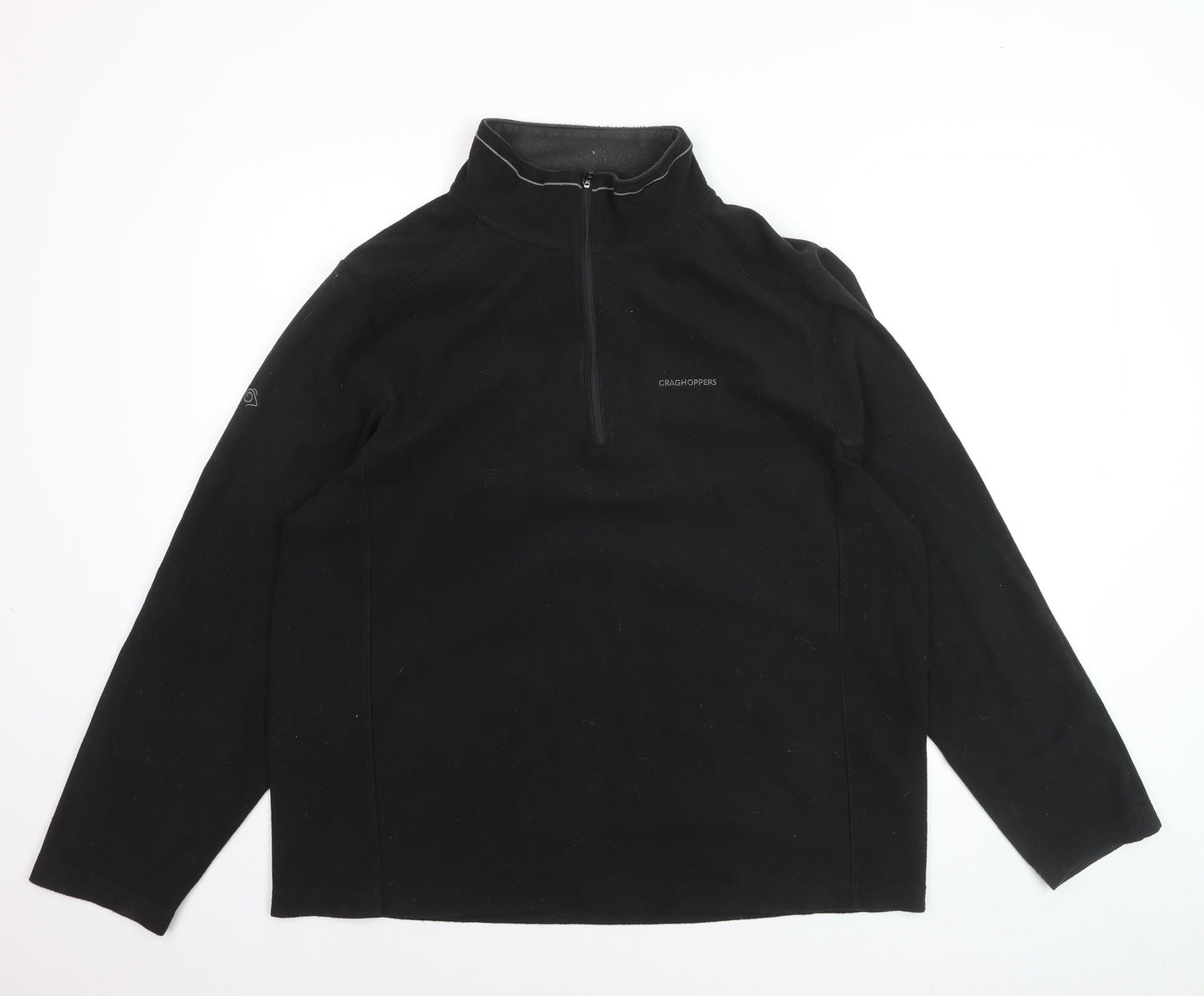 Craghoppers Men's Black XL Fleece 1/4 Zip Pullover Sweatshirt