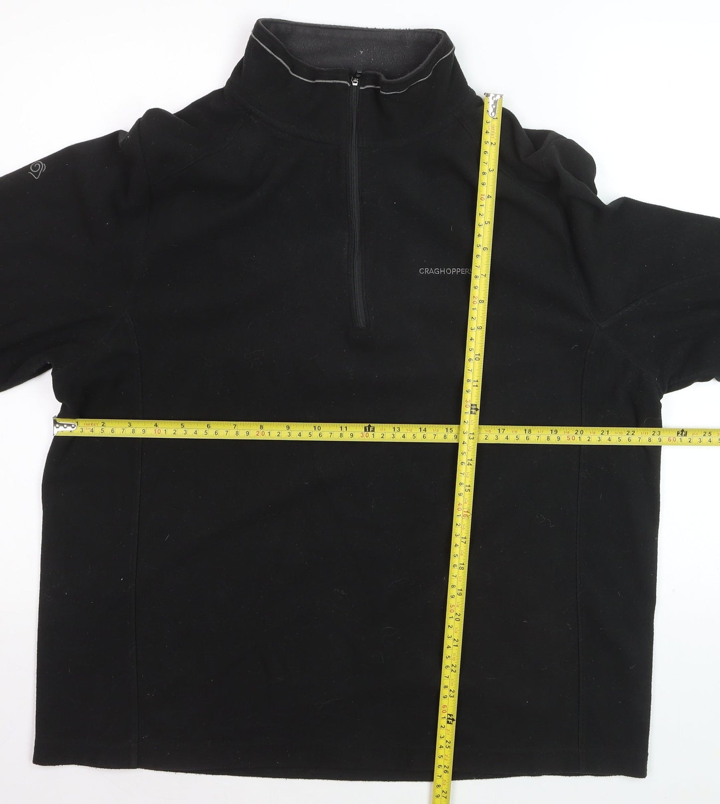 Craghoppers Men's Black XL Fleece 1/4 Zip Pullover Sweatshirt