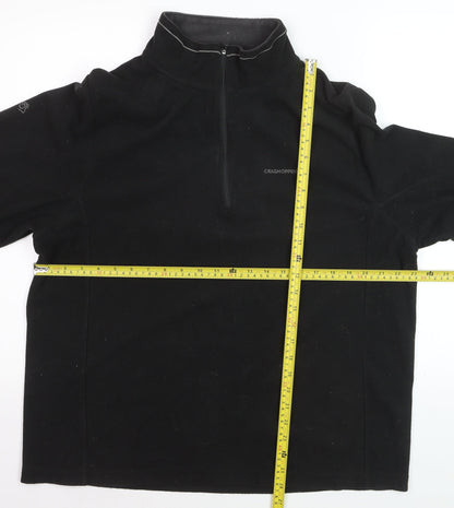 Craghoppers Men's Black XL Fleece 1/4 Zip Pullover Sweatshirt
