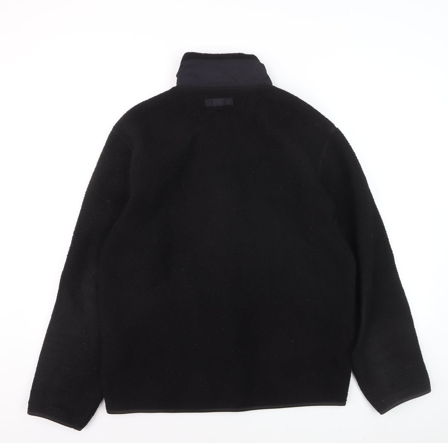 H&M Womens Black Full Zip Fleece Sweatshirt Regular Fit Size 12