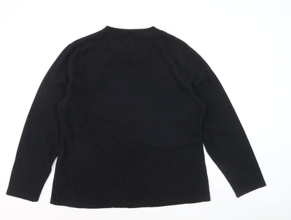 Peter Storm Womens Black Fleece Pullover Sweatshirt Size L