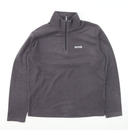 Regatta Men’s Grey Fleece 1/4 Zip Pullover Sweatshirt M Outdoor