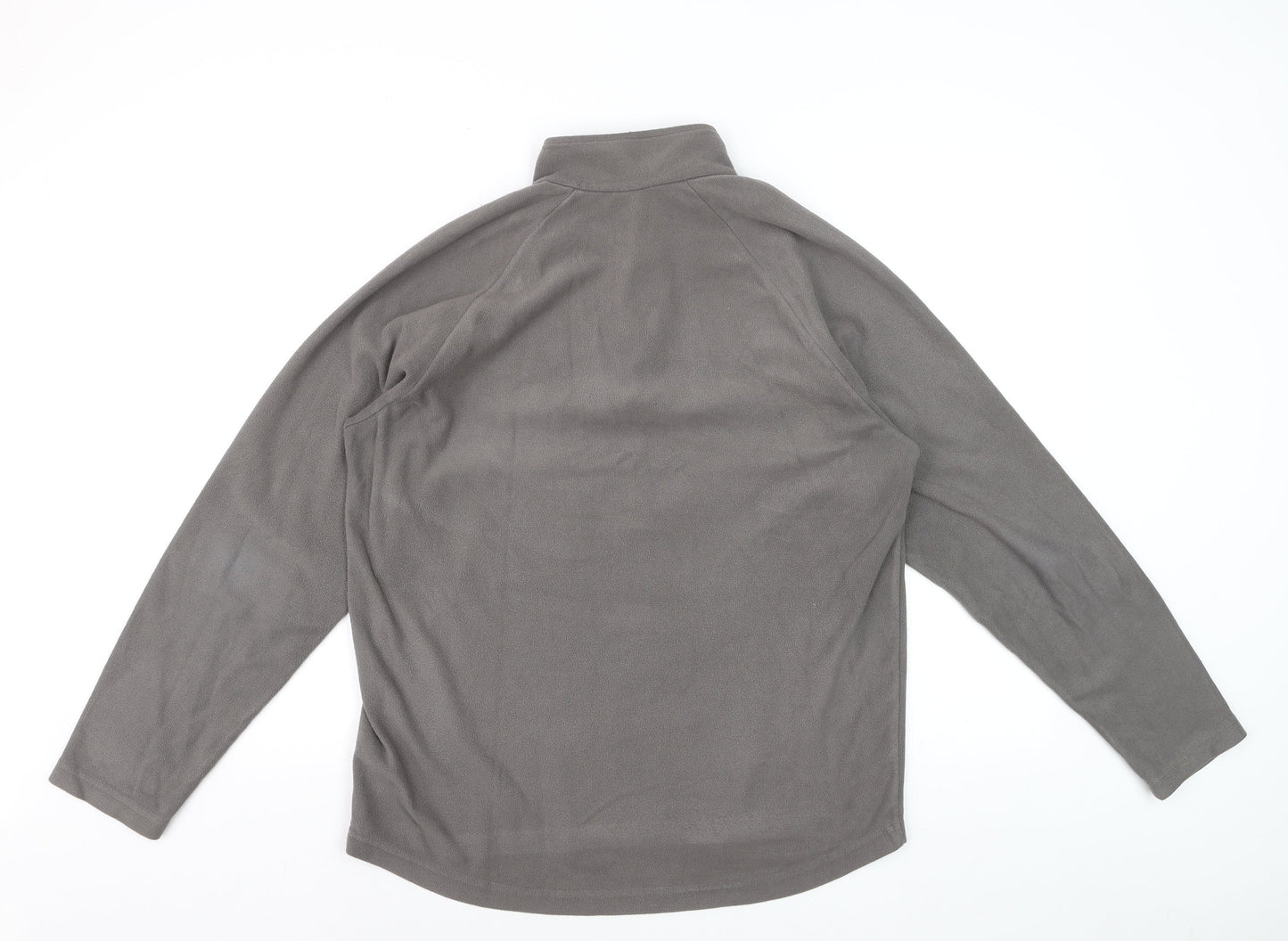 Quechua Men's Grey Fleece 1/2 Zip Pullover Sweatshirt Size M