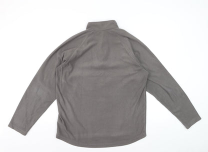 Quechua Men's Grey Fleece 1/2 Zip Pullover Sweatshirt Size M