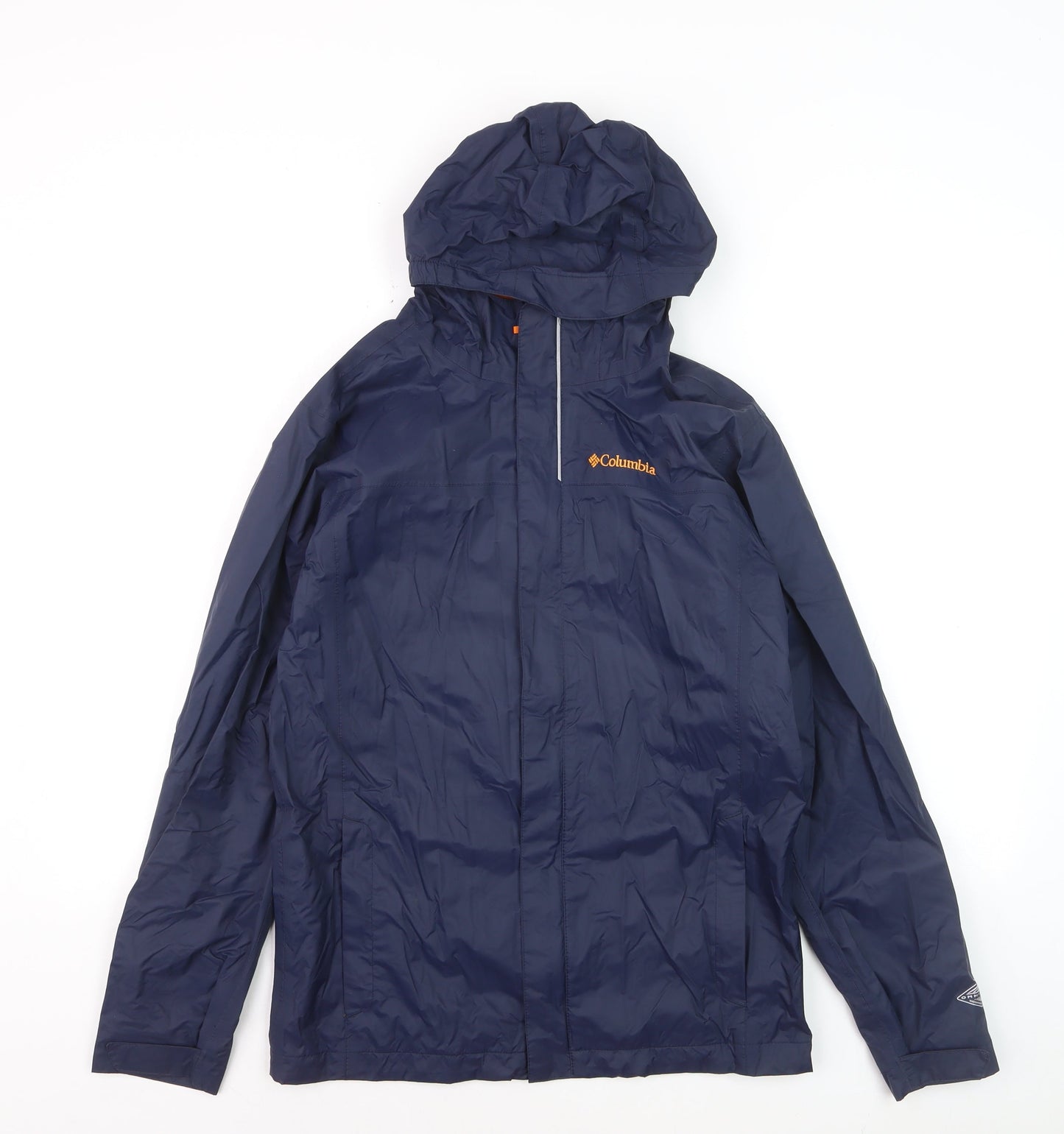 Columbia Boys Blue Hooded Waterproof Rain Coat Jacket L (14-15 Years)
