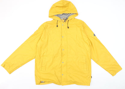 Hublot Women's Yellow Hooded Waterproof Rain Coat Jacket M