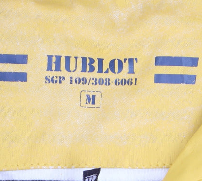 Hublot Women's Yellow Hooded Waterproof Rain Coat Jacket M