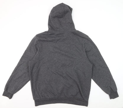 Slazenger Men’s Grey Pullover Hoodie L Fleece Lined Logo