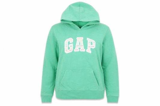Gap Women's Green Pullover Hoodie Small Fleece Lined Casual Sweatshirt
