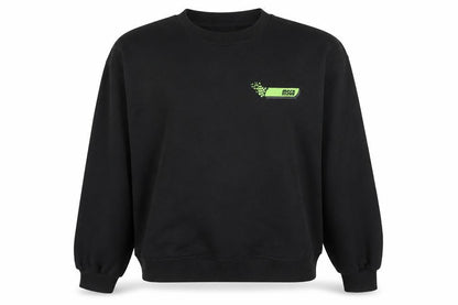 Missguided Unisex Black Graphic Print Pullover Sweatshirt Size 14