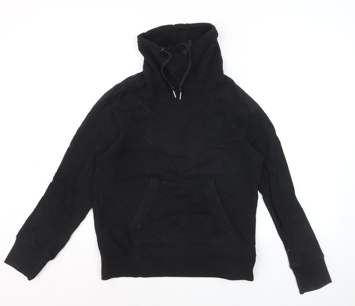 Uniqlo Men's Black M Pullover Hoodie High Neck Fleece Sweatshirt
