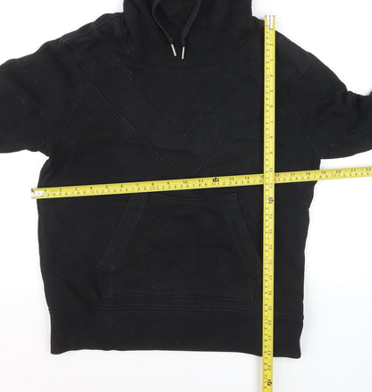 Uniqlo Men's Black M Pullover Hoodie High Neck Fleece Sweatshirt