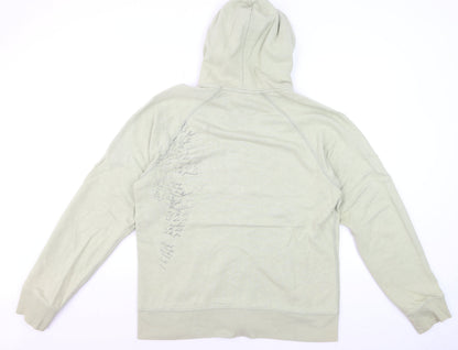GAP Men's Beige Full Zip Hoodie L Graphic Print Cotton Blend