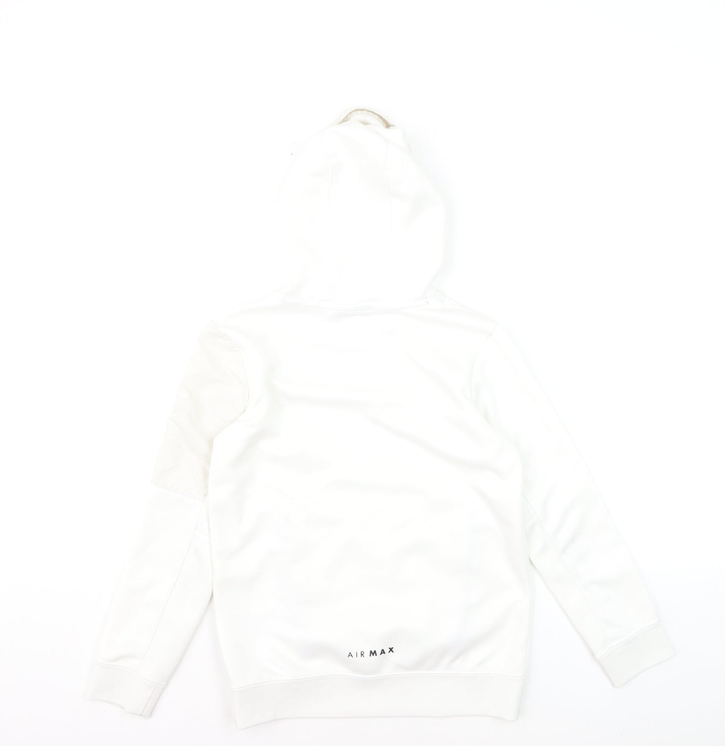 Nike Air Max Boys White Pullover Hoodie Small 128-137cm Polyester