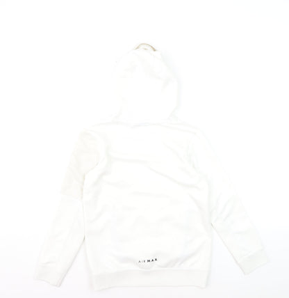 Nike Air Max Boys White Pullover Hoodie Small 128-137cm Polyester