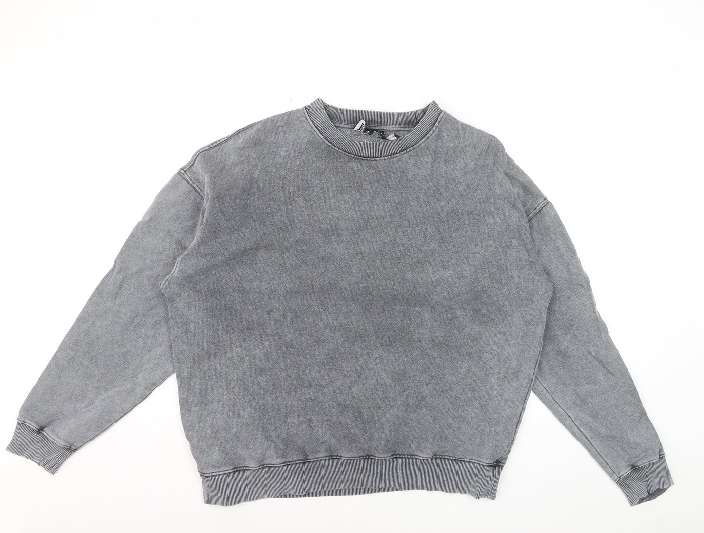 Reclaimed Vintage Men Grey Pullover Sweatshirt Size M Regular Fit