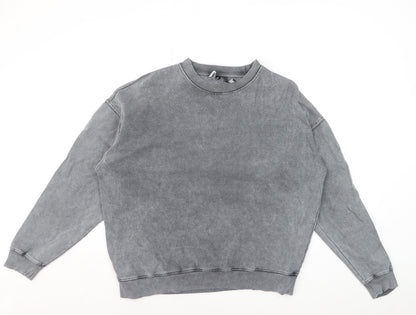 Reclaimed Vintage Men Grey Pullover Sweatshirt Size M Regular Fit