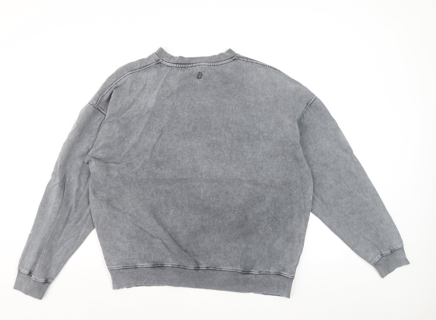 Reclaimed Vintage Men Grey Pullover Sweatshirt Size M Regular Fit