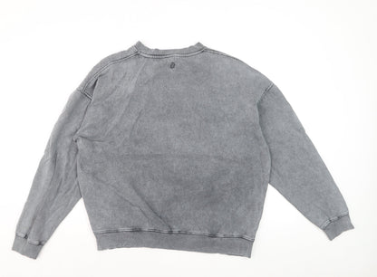 Reclaimed Vintage Men Grey Pullover Sweatshirt Size M Regular Fit