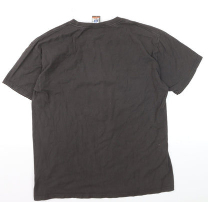 The Duck Co Men's Black Graphic T-Shirt L All Moosed Up Funny Cotton