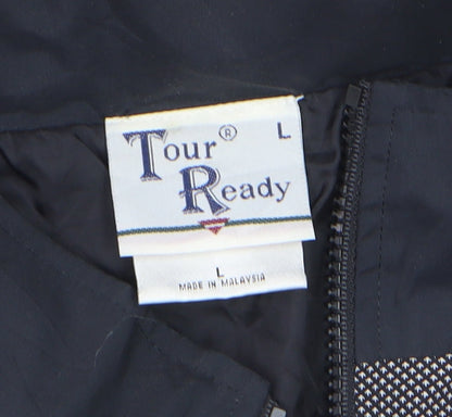 Tour Ready Men's Grey L 1/4 Zip Lightweight Lined Jacket