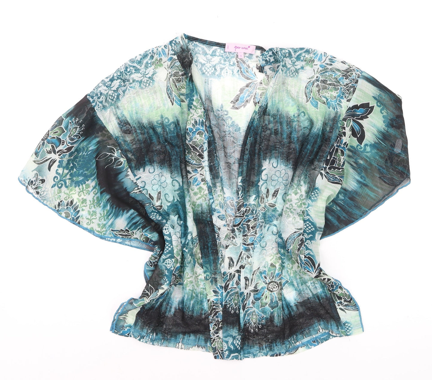 Marks and Spencer Per Una Women's Multicoloured Kimono Blouse Size 14