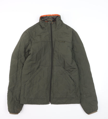 Solognac Men's Green Quilted Hunting Jacket Size S Polyester