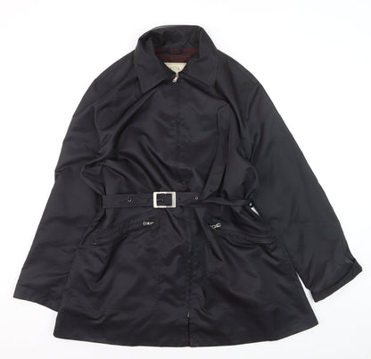 Ralph Dudley Women's Black Waterproof Belted Rain Coat Size 16