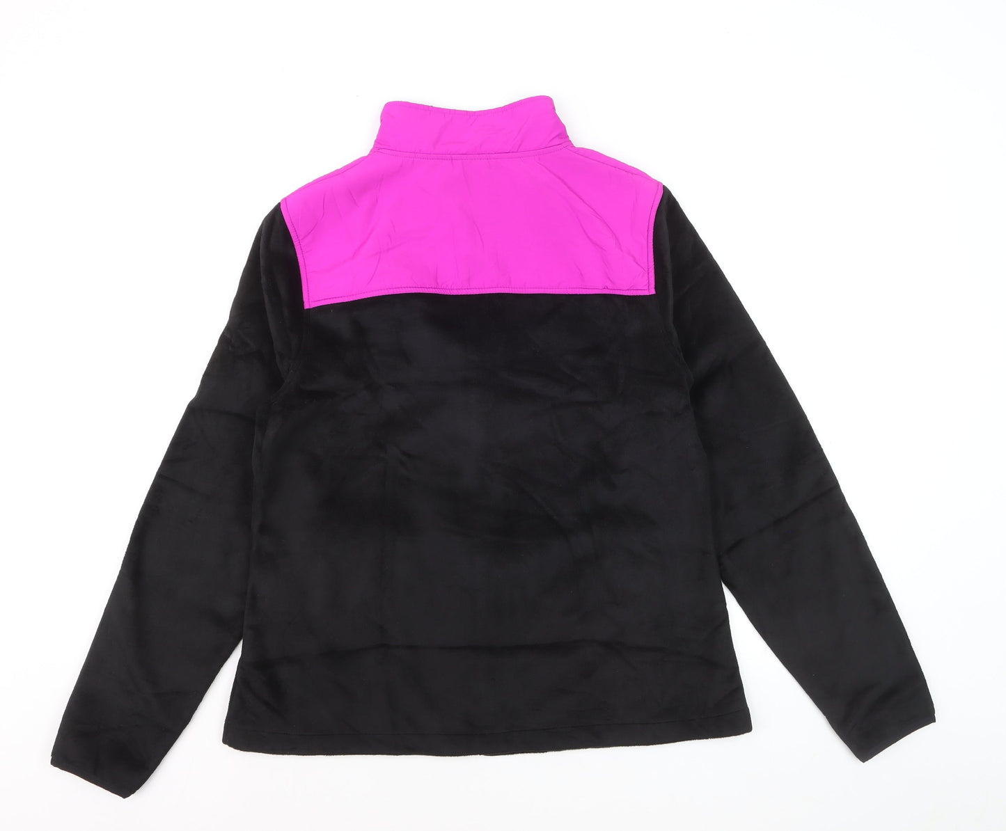 Fila Sport Women's Black Pink Full Zip Fleece Sweatshirt M