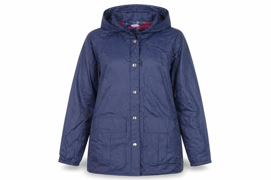 Apres Sport Women's Blue Hooded Waterproof Rain Coat Jacket S