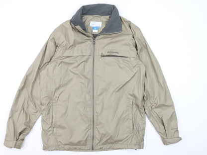 Columbia Men's Beige M Windbreaker Jacket Lightweight Outdoor